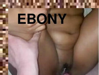Creaming an ebony teen pussy