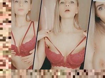 gros-nichons, masturbation, amateur, compilation, blonde, gros-seins