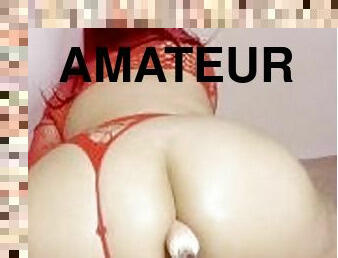 culo, masturbación, amateur, anal, latino, regordeta, follando-fucking, máquinas, consolador