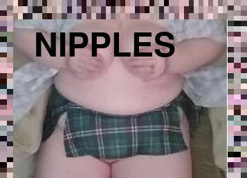 Sucking on my own nipples then I rub my pussy till I cum