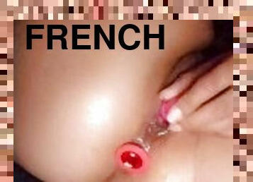 cul, masturbation, orgasme, amateur, jouet, arabe, française, solo, brunette