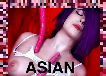 asiatique, fellation, ados, jouet, hardcore, japonais, ejaculation-interne