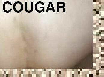 Cougar anal before work