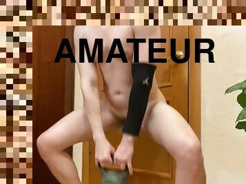 nudiste, amateur, gay, solo, séance-dentraînement