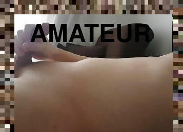 Jerking off a HARD DICK and moaning softly - morning masturbation