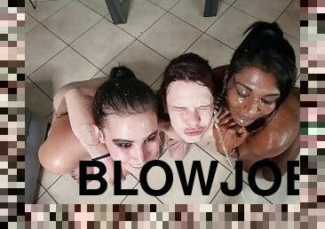 baignade, orgie, pisser, fellation, sexe-de-groupe, point-de-vue, toilette, petite, fétiche, douche