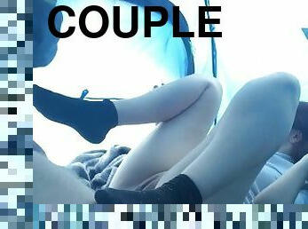 public, amateur, couple, britannique, coquine, marié