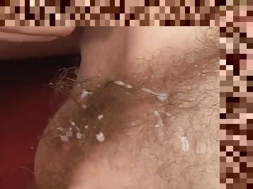 Set of extremely hairy twats getting cum coated specially for you
