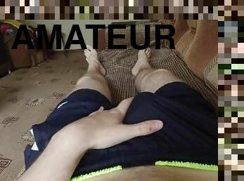 masturbation, vieux, amateur, ejaculation-sur-le-corps, énorme-bite, ados, gay, branlette, secousses, ejaculation