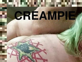 dilettant, anal-sex, immens-glied, homosexuell, creampie, chubby, beule, tattoo, tragen, glied