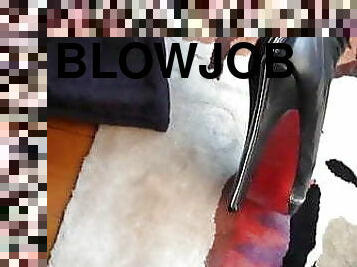 blowjob-seks-dengan-mengisap-penis, buatan-rumah, ibu, mundur, berhubungan-dengan-wajah, berambut-pirang, sepatu-bot, kulit