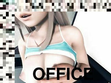 masturbation, bureau-office, public, chatte-pussy, anime, hentai, 3d