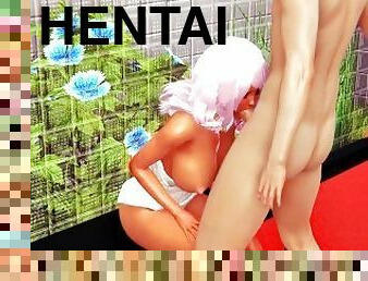 storatuttar, anal, brudar, avsugning, avrunkning, deepthroat, anime, hentai, tuttar, påklätt-sex