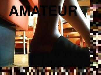 amateur, pieds, solo