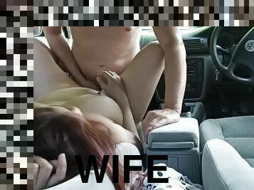 Stranger fuck my dogging wife in car