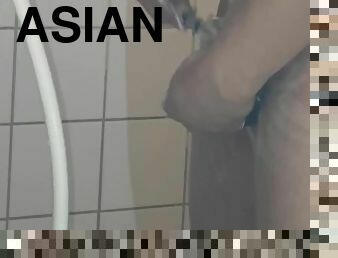 asiatique, baignade, masturbation, amateur, branlette, fétiche, douche, solo, boules, rasé