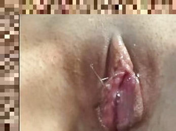 cul, masturbation, orgasme, chatte-pussy, maigre, babes, belle, solo, humide, brunette