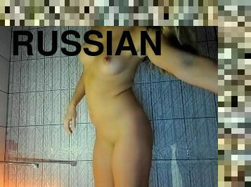 baignade, masturbation, chatte-pussy, russe, jouet, rasé