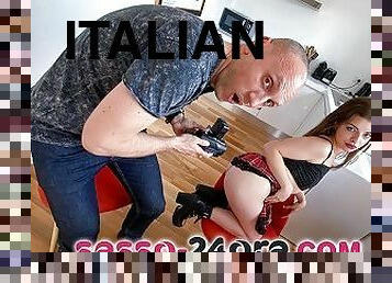 ITALIAN 147 cm MIDGET gets MY DICK (Italian Porn) - SESSO-24ORE