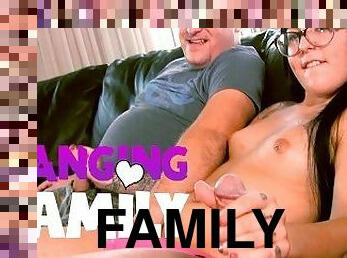 Banging Family - Tattooed Step-Daughter Takes on 2 Cocks in First Double Penetration