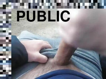 public, amateur, ejaculation-sur-le-corps, énorme-bite, allemand, branlette, couple, point-de-vue, blonde, humide