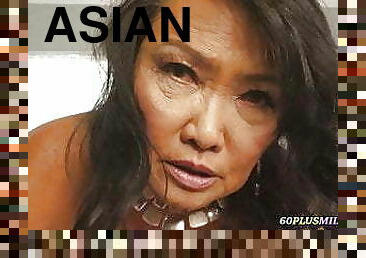 asiatisk, store-pupper, blowjob, besta, milf, kåt, våt