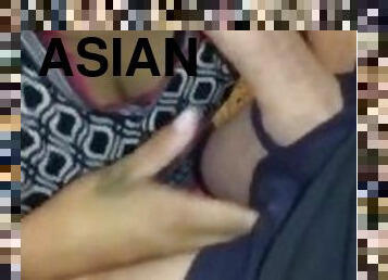 Asian Queen Sucks Slaves Cock
