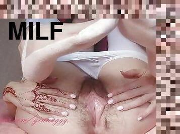 berambut, mastubasi, vagina-pussy, jenis-pornografi-milf, ibu, klasik, mundur, kaki, teransang, normal