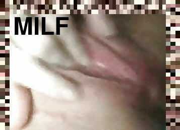 masturbation, fitta-pussy, milf, fingerknull, amerikansk, bisexuell, brunett