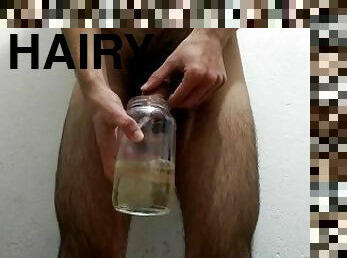 i fill a big cup with PISS and then start WANKING