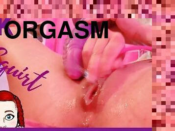 MissHornyGirl Masturbates And Squirt Many Time On Her Bed.