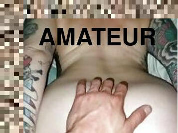 cul, levrette, chatte-pussy, amateur, butin, point-de-vue, chevauchement, cow-girl, club, tatouage