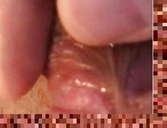 masturbation, amateur, ejaculation-sur-le-corps, branlette, sperme, solo, boules, rasé, réalité, bite