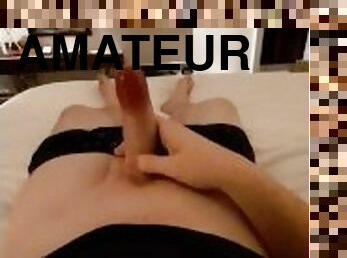 masturbation, amateur, branlette, ejaculation, horny, solo, hôtel, bite