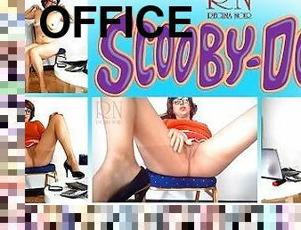masturbação, escritório, secretária-secretary, mulher-madura, meias, langerie, divertida, fetiche, nylon