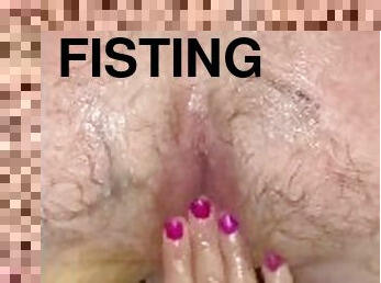 Fisting my cuck hubby making him into my wife