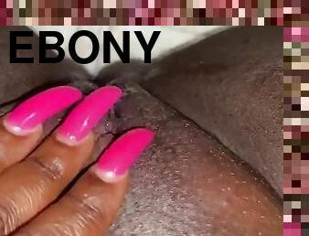 clitóris, gordo, masturbação, cona-pussy, amador, ébona, mulher-madura, bbw, pov, sozinho