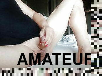 masturbation, transsexuelle, amateur, allemand, webcam, solo, minuscule, bite, petits-seins