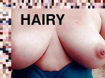 hairy pussy and natural tits