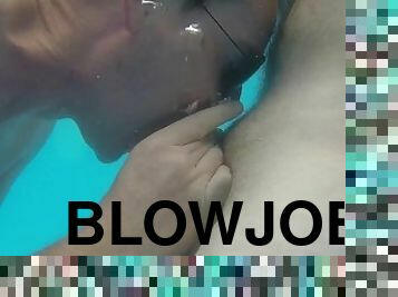 cock sucked under water by the pool boy