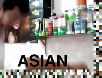 asiatisk, bøsse, spiller, massage