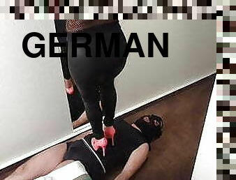 cruel german lady ronja trample slave in high heels