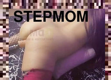 My stepmom fucks on the carpet