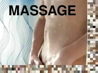 bad, amatör, gay, massage, ung18, dusch, ensam, muskulös, vått, retande