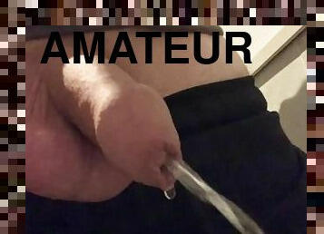 masturbation, pisser, public, amateur, énorme-bite, ados, solo, bite