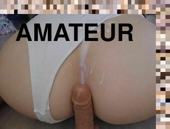 masturbation, amateur, anal, ejaculation-sur-le-corps, ados, jouet, webcam, gode, solo, gros-plan