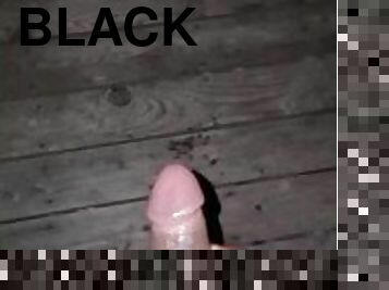 Big black cock outdoor fun