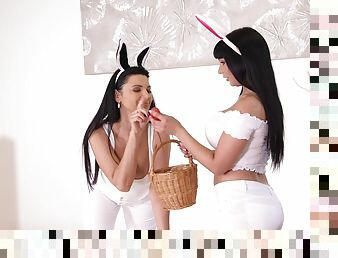 Busty Easter bunnies Valentina Ricci & Ania Kinski get their asses filled GP626 - PornWorld