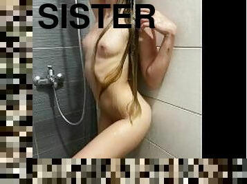 Sexy long hair girl shower and washing hair - LiamLily