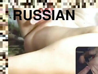 masturbation, russe, amateur, énorme-bite, ados, branlette, solo, bite